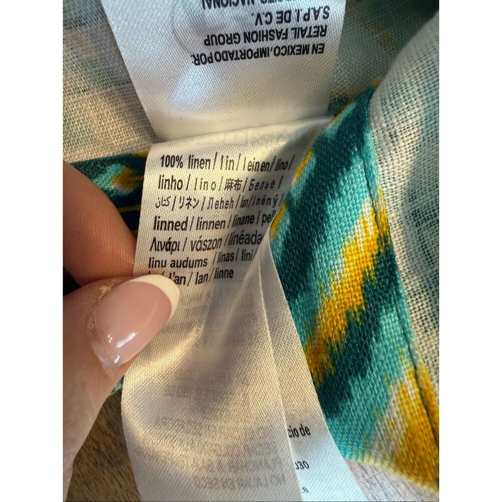 NWT Farm Rio Women's Linen Tropical Tapestry Halter Maxi Dress Off-White Medium - Picture 8 of 11